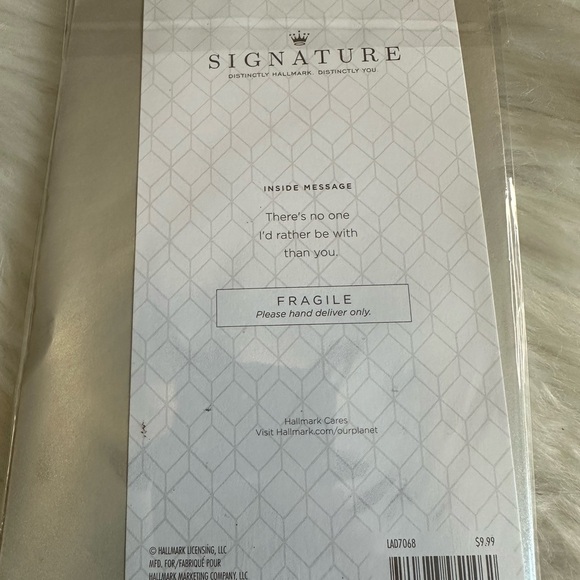 🧡10/$10 Elegant Brown and Silver 'Love Us' greeting card - Picture 3 of 4